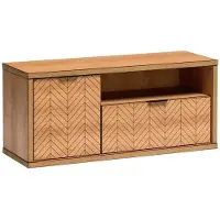 Masseno TV-Schrank CARINI 117,5 cm Fernsehschrank mit Schubladen und 2 Türen TV-Lowboard für Wohnzimmer Modern 117,5x40,6x53 cm Eichefarben