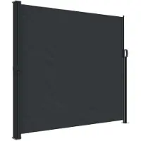 Syfax Seitenmarkise Ausziehbar Schwarz 180x600 cm