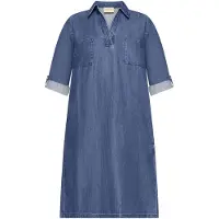 Cartoon Jeanskleid "Jeanskleid mit Kragen", Damen, Gr. 36, EURO, blau, Obermaterial: 61% Lyocell CLY. 39% Baumwolle CO., Kleider Jeanskleid