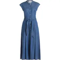 Cartoon Jeanskleid "Jeanskleid mit Eingrifftaschen", Damen, Gr. 38, EURO, blau, Obermaterial: 61% Lyocell CLY. 39% Baumwolle CO., Kleider Jeanskleid