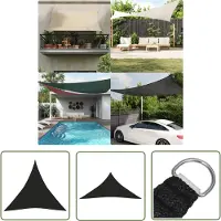 The Living Store Sonnensegel 160 g/m² Schwarz 4,5x4,5x4,5 m HDPE