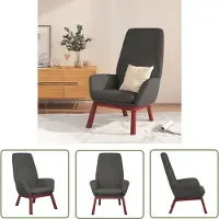The Living Store Relaxsessel Dunkelgrau Stoff