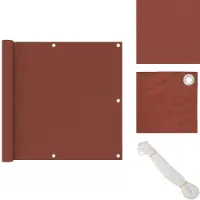 vidaXL Balkon-Sichtschutz Terracotta-Rot 90x500 cm Oxford-Gewebe - Sonnenschirme & Sonnenschutze