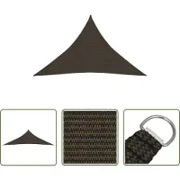The Living Store Sonnensegel 160 g/m² Braun 5x5x6 m HDPE