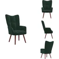 vidaXL Relaxsessel Dunkelgrün Samt - Sessel