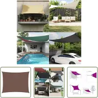 The Living Store Sonnensegel Oxford-Gewebe Rechteckig 2x3,5 m Braun