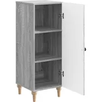 vidaXL Sideboard Graues Sonoma 33 x 34,5 x 90 cm Holzwerkstoff