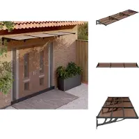 vidaXL Türvordach Schwarz 297,5x90 cm Polycarbonat - Markisen