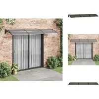 vidaXL Türvordach Schwarz 300x80 cm Polycarbonat - Markisen