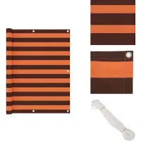 vidaXL Balkon-Sichtschutz Orange und Braun 120x500 cm Oxford-Gewebe - Sonnenschirme & Sonnenschutze