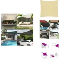 vidaXL Sonnensegel 160 g/m² Beige 2,5x2,5 m HDPE - Sonnenschirme & Sonnenschutze