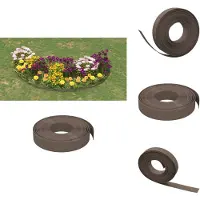 vidaXL Rasenkante Braun 10 m 10 cm Polyethylen - Beeteinfassungen