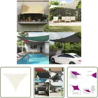 The Living Store Sonnensegel Oxford-Gewebe Dreieckig 3x4x4 m Creme