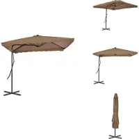 vidaXL Sonnenschirm mit Stahlmast 250 x 250 cm Taupe - Sonnenschirme & Sonnenschutze