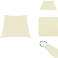 vidaXL Sonnensegel Oxford-Gewebe Trapezförmig 2/4x3 m Cremeweiß - Sonnenschirme & Sonnenschutze