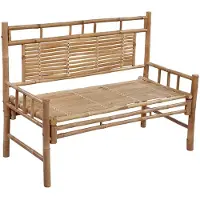 vidaXL Gartenbank mit Auflage 120 cm Bambus - Gartenbank - Gartenbänke - Terassenbank - Terassenbänke