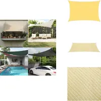 vidaXL Sonnensegel 160 g/m² Beige 3x4 m HDPE - Sonnenschirme & Sonnenschutze