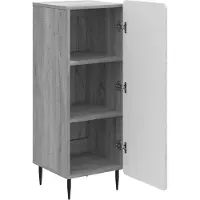 vidaXL Sideboard Sonoma-Grau 34,5 x 33 x 92 cm Holzwerkstoff