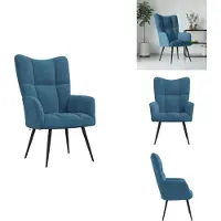 vidaXL Relaxsessel Blau Samt - Sessel