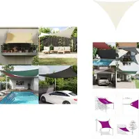 vidaXL Sonnensegel Oxford-Gewebe Dreieckig 5x7x7 m Creme - Sonnenschirme & Sonnenschutze