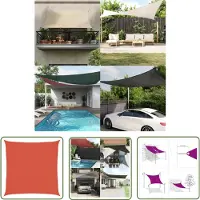 The Living Store Sonnensegel 160 g/m² Quadratisch Terrakottarot 2,5x2,5 m HDPE