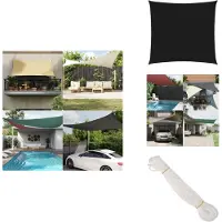 vidaXL Sonnensegel Oxford-Gewebe Quadratisch 4,5x4,5 m Schwarz - Sonnenschirme & Sonnenschutze