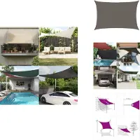 vidaXL Sonnensegel 160 g/m² Anthrazit 3x4 m HDPE - Sonnenschirme & Sonnenschutze