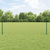 Syfax Euro-Zaun mit Pfosten 10 x 0,6 m PVC-beschichteter Stahl Grün