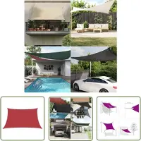 The Living Store Sonnensegel 160 g/m² Rot 3/4x2 m HDPE
