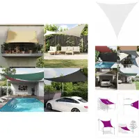 vidaXL Sonnensegel Oxford-Gewebe Dreieckig 3,6x3,6x3,6 m Weiß - Sonnenschirme & Sonnenschutze