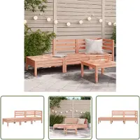 The Living Store Gartensofa 3-Sitzer Massivholz Douglasie