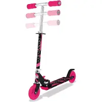 One for Fun Scooter schwarz - rosa Kinderscooter mit coolem Design