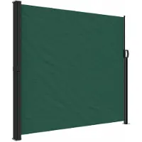 Syfax Seitenmarkise Ausziehbar Dunkelgrün 180x500 cm