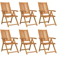 vidaXL Gartenstuhl 6 stk. Braun Massivholz Akazie