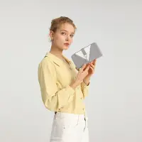 MISS LULU Große graue Damenbrieftasche mit Reißverschluss für Mädchen von Julien