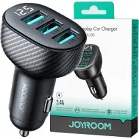 JOYROOM JR-CCD04, Auto, Zigarettenanzünder, Schwarz
