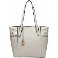 MISS LULU Graue, große, elegante Shopper-Tasche für die Arbeit – Ivonne