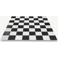 Ubergames Gummierter Vinyl-Dame- und Schachbrett - 240x240 cm - 64 Einzelteile