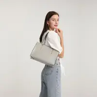 MISS LULU Graue, rechteckige, minimalistische Damenhandtasche von Miuxa