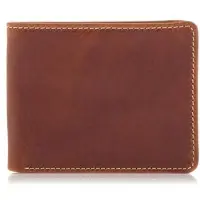 Belveder Herren Geldbörse, echtes Leder, schlanke Geldbörse, braun, für Geldscheine und Karten, Modell BW38