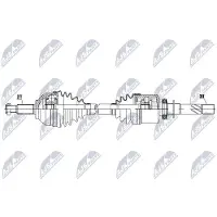 NTY Antriebswelle Renault Trafic II 2.5DCI 03-, Opel Vivaro A 2.5DTI 03-, 2.5CDTI 06-, Nissan Primastar 2.5DCI 03- rechts NPW-RE-245