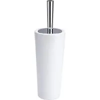 Wenko WC-Garnitur "Coni", weiß, B:11,5cm H:37cm, Keramik, Kunststoff, Reinigungsbürsten, WC-Garnitur, Keramik