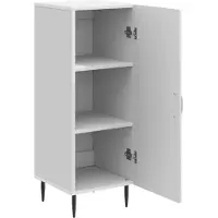 vidaXL Sideboard Hochglanz Weiß 33 x 34,5 x 89,5 cm Holzwerkstoff