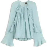BOSS für Damen. 50573224 Bluse Bradia grün (44), Lässig, Viskose, Langarm