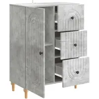 vidaXL Sideboard Betongrau 66 x 34,5 x 90 cm Holzwerkstoff