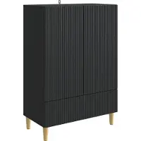 vidaXL Sideboard Schwarz 66 x 34,5 x 95 cm Holzwerkstoff