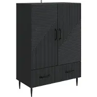 vidaXL Sideboard Schwarz 66 x 34,5 x 95 cm Holzwerkstoff