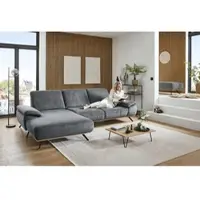 Die Planbar Ecksofa "ZE-EM18063, Breite 322 cm", cyber anthrazit, B:322cm H:89cm T:187cm, 100% Recyceltes Polyester, Sofas, Ecksofa, wahlweise mit Sitztiefen- und Armteilverstellung