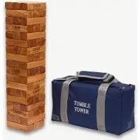 Ubergames Stapelturm aus Hartholz - Midi - 5 KG - Lackiert - bis zu 90+ cm hoch - ECO India - In Luxus-Tragetasche