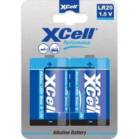 Xcell Performance Alkaline LR20 Mono D Batterie 2er Blister, Einwegbatterie, D, Alkali, 1,5 V, 2 Stück(e), 18000 mAh